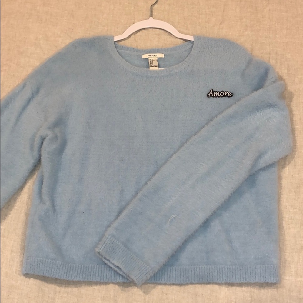 Forever 21 fuzzy ‘Amore’ sweater